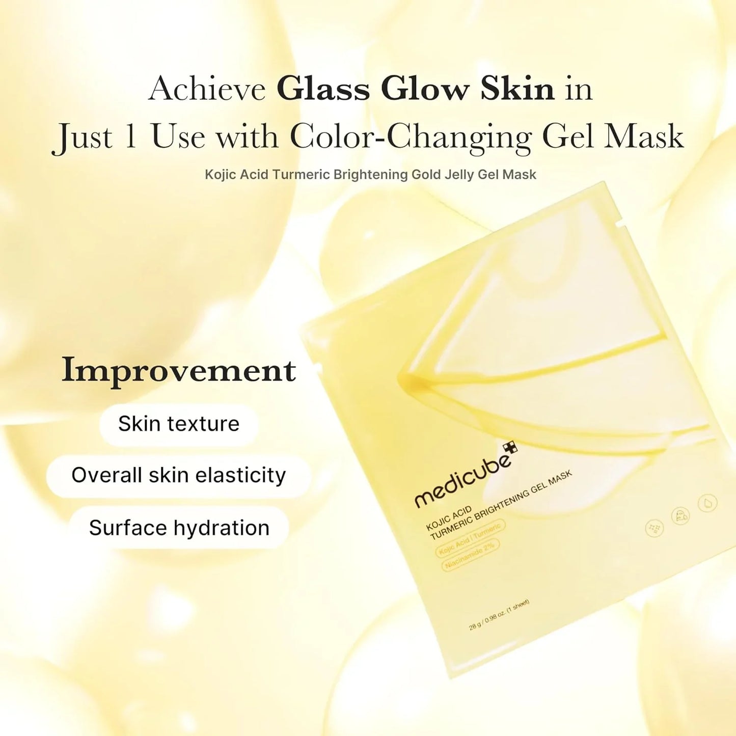 MEDICUBE Kojic Acid Turmeric Brightening Gel Mask 28g