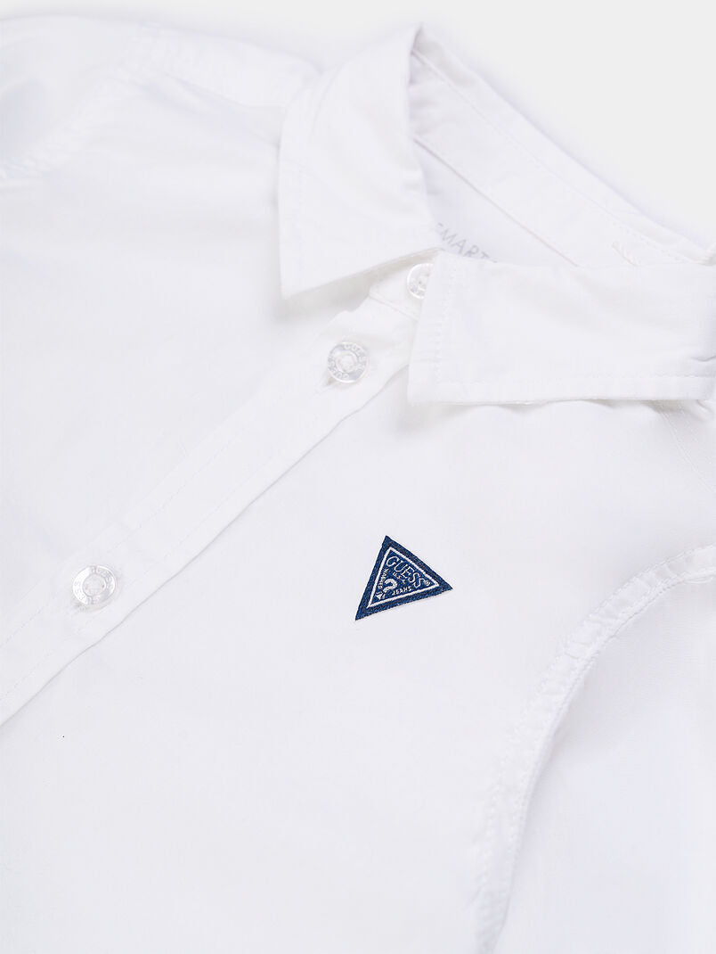 USTABLE LS SHIRT_ - ORGANIC STR. POPELINE 130GSM I81H01WE5W0 TWHT