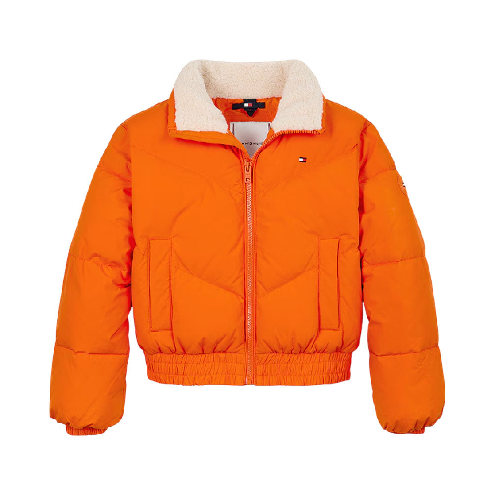 B TEDDY COLLAR SHORT PUFFER 233108