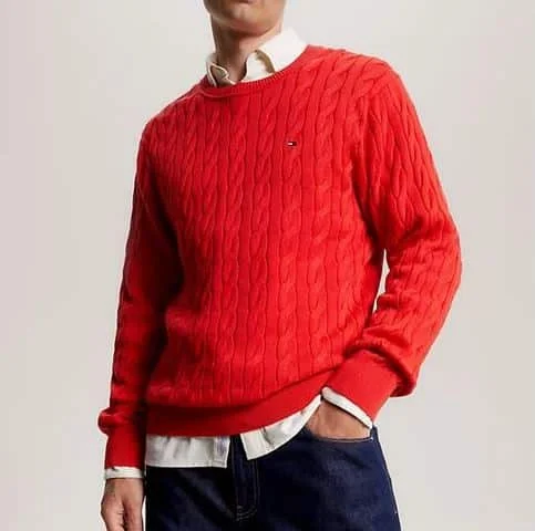 CLASSIC COTTON CABLE CREW NECK 235110