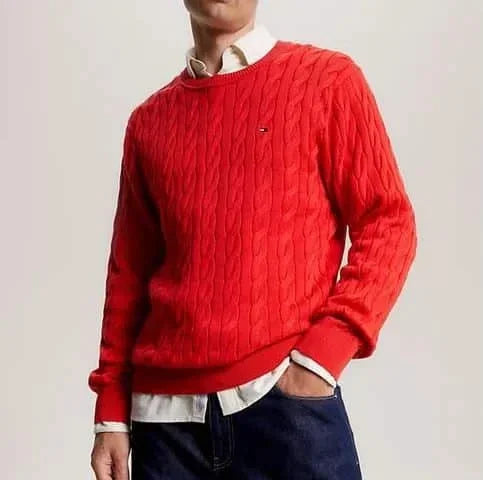 CLASSIC COTTON CABLE CREW NECK 235110