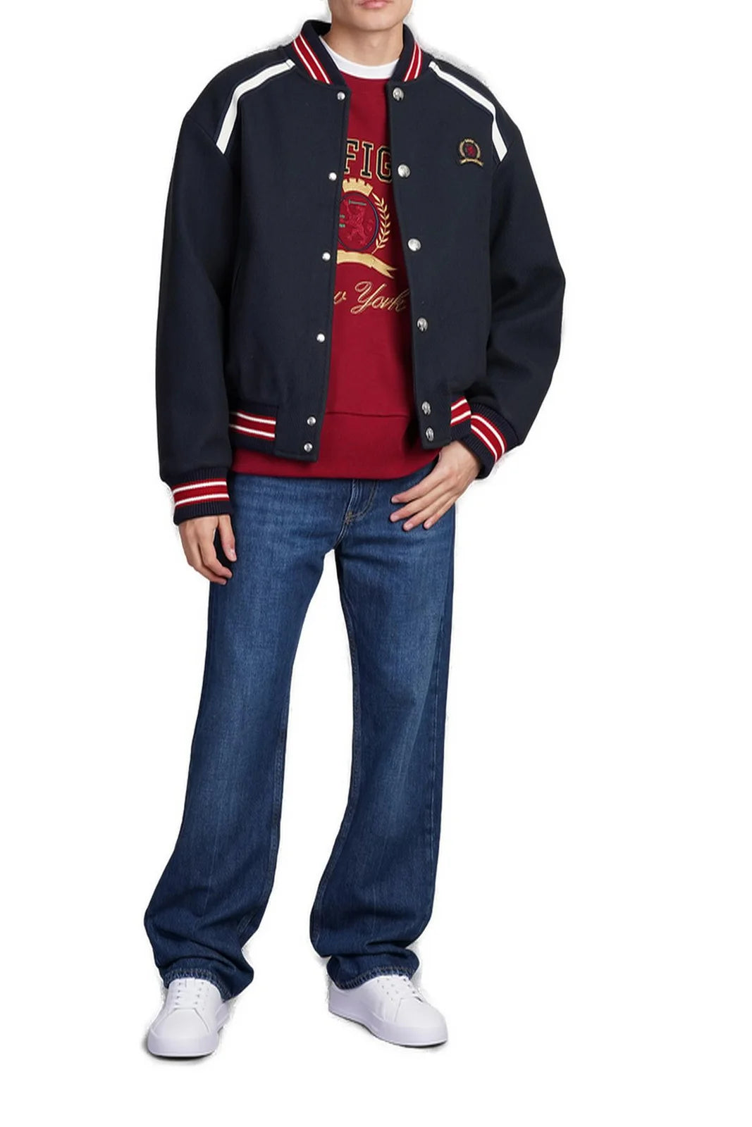 THC TWILL WOOL VARSITY JACKET 235170