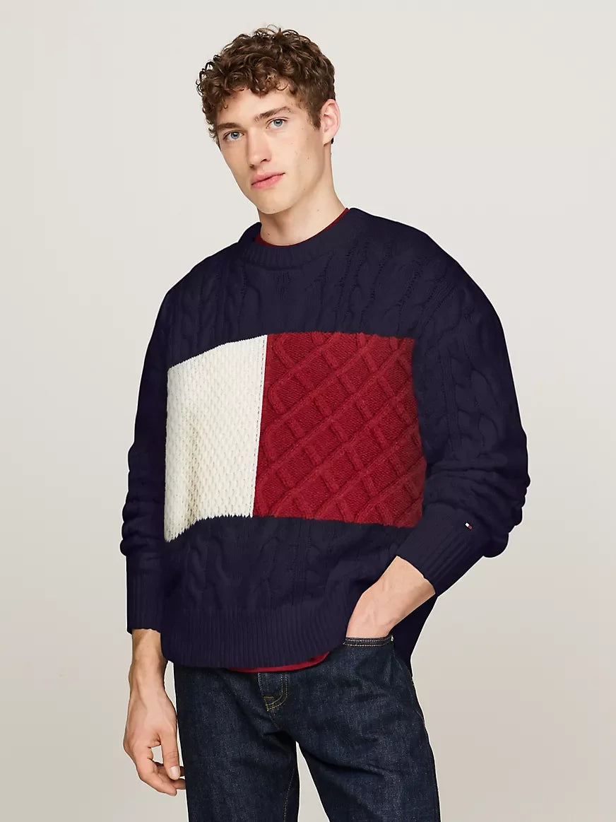 CABLE FLAG SWEATER 235212