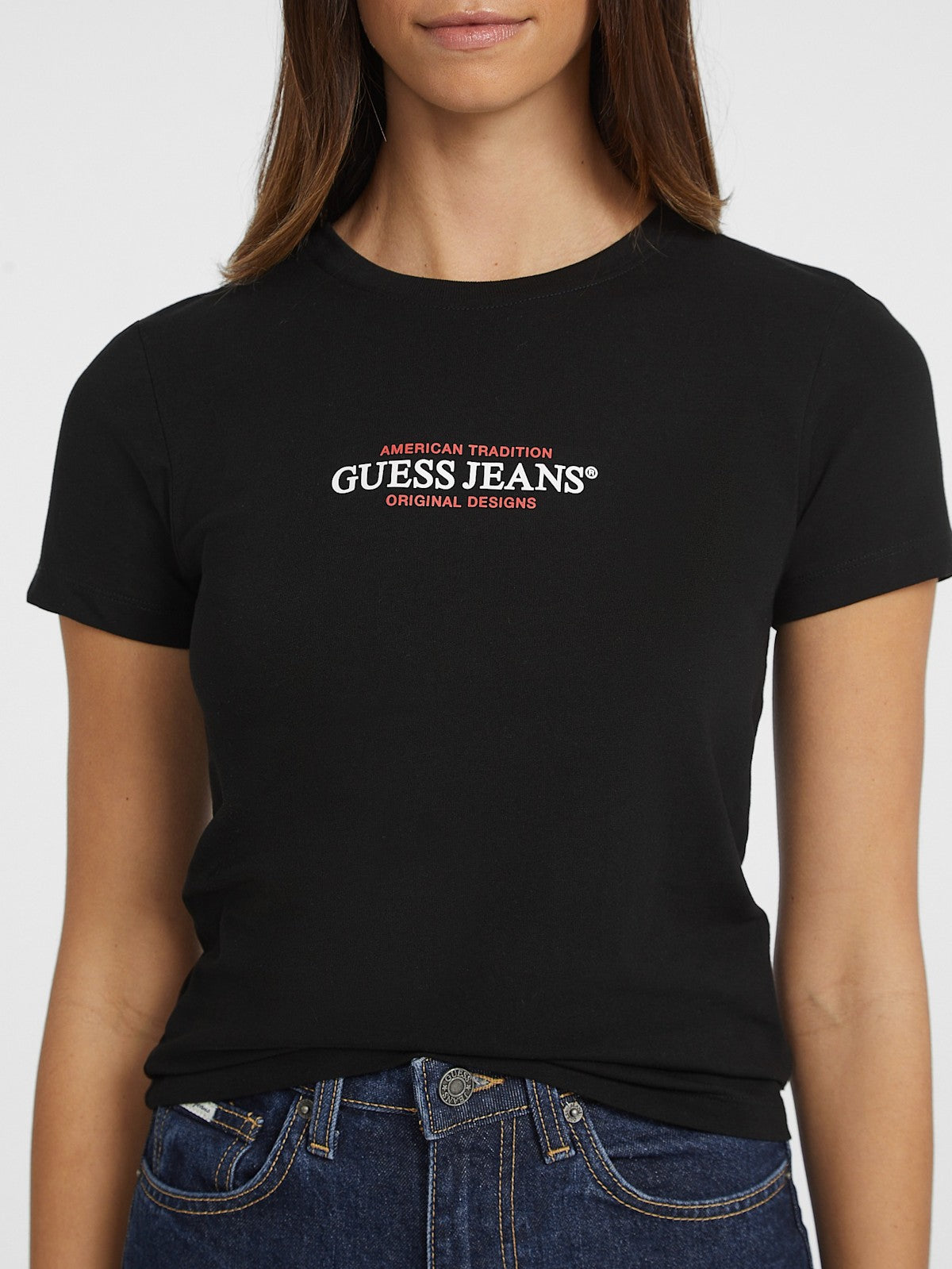 GJ SS CN SLIM AMERICAN TR TEE J1314 JBLK