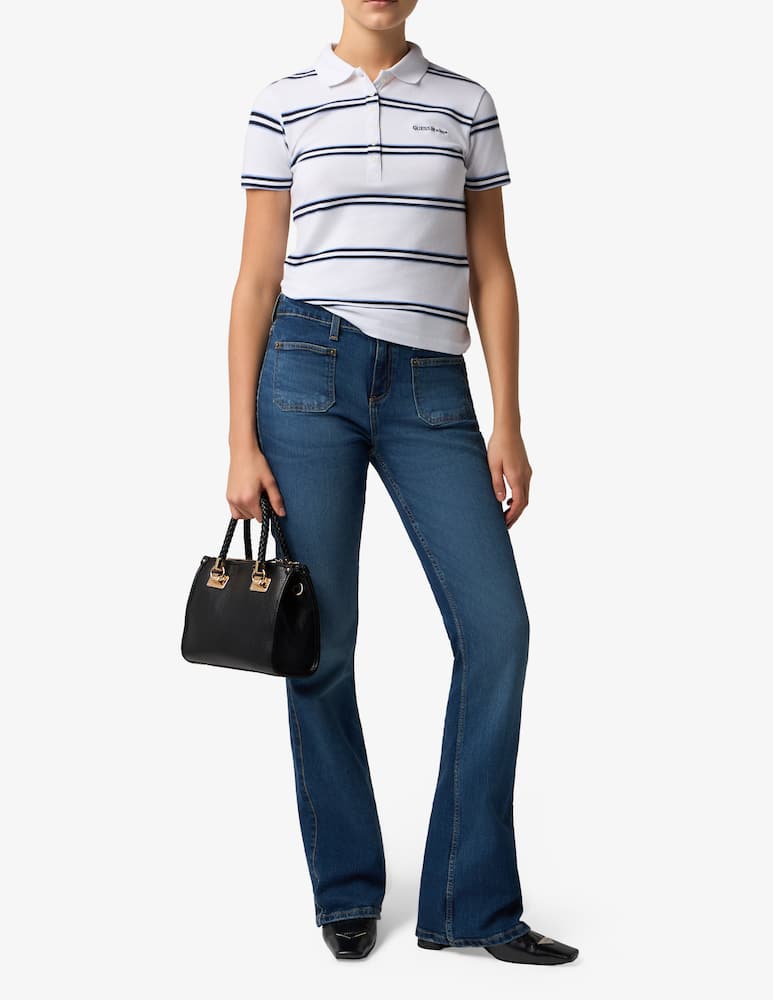 GJ SS SLIM STRIPE POLO KCYR1 S0A8