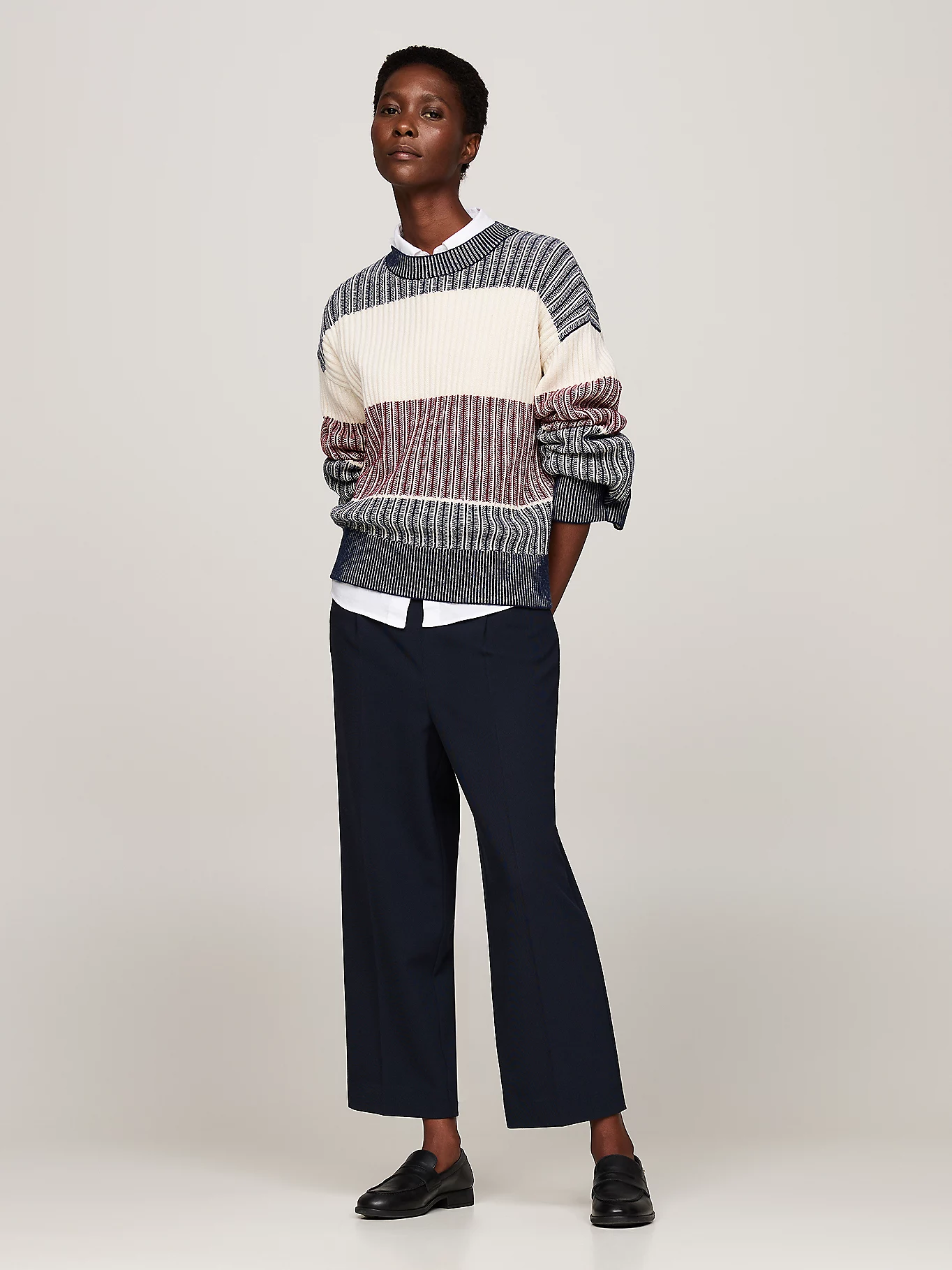 GLOBAL STP ALL OVER SWEATER 235408