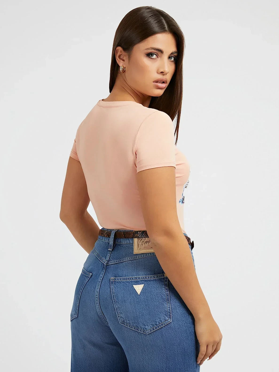 EMBELLISH LOGO - MID ORGANIC STRETCH JERSEY 180 W3GI40J1314 G6J5 - LUX54