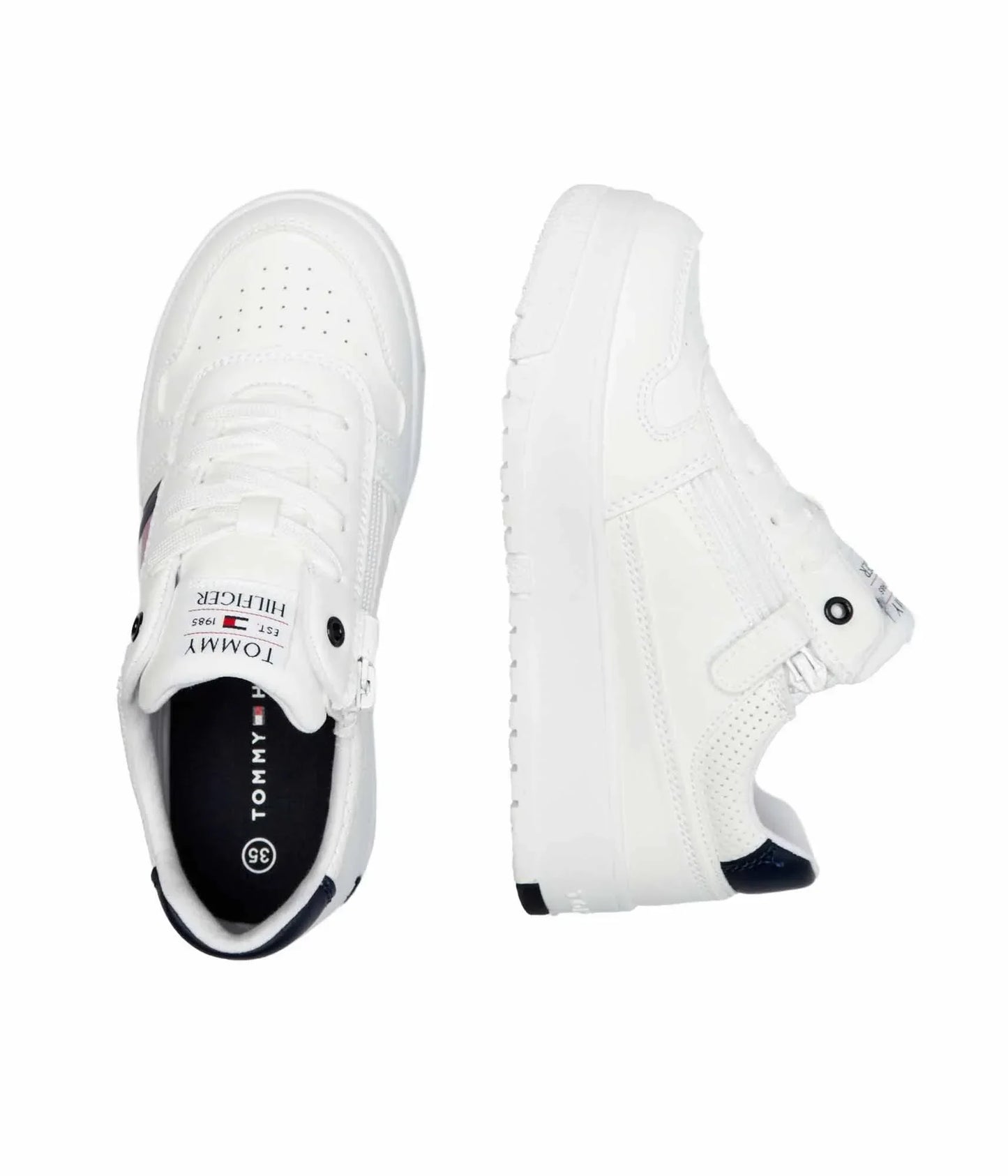 FLAG LOW CUT VELCRO SNEAKER WHI 37947 - LUX54