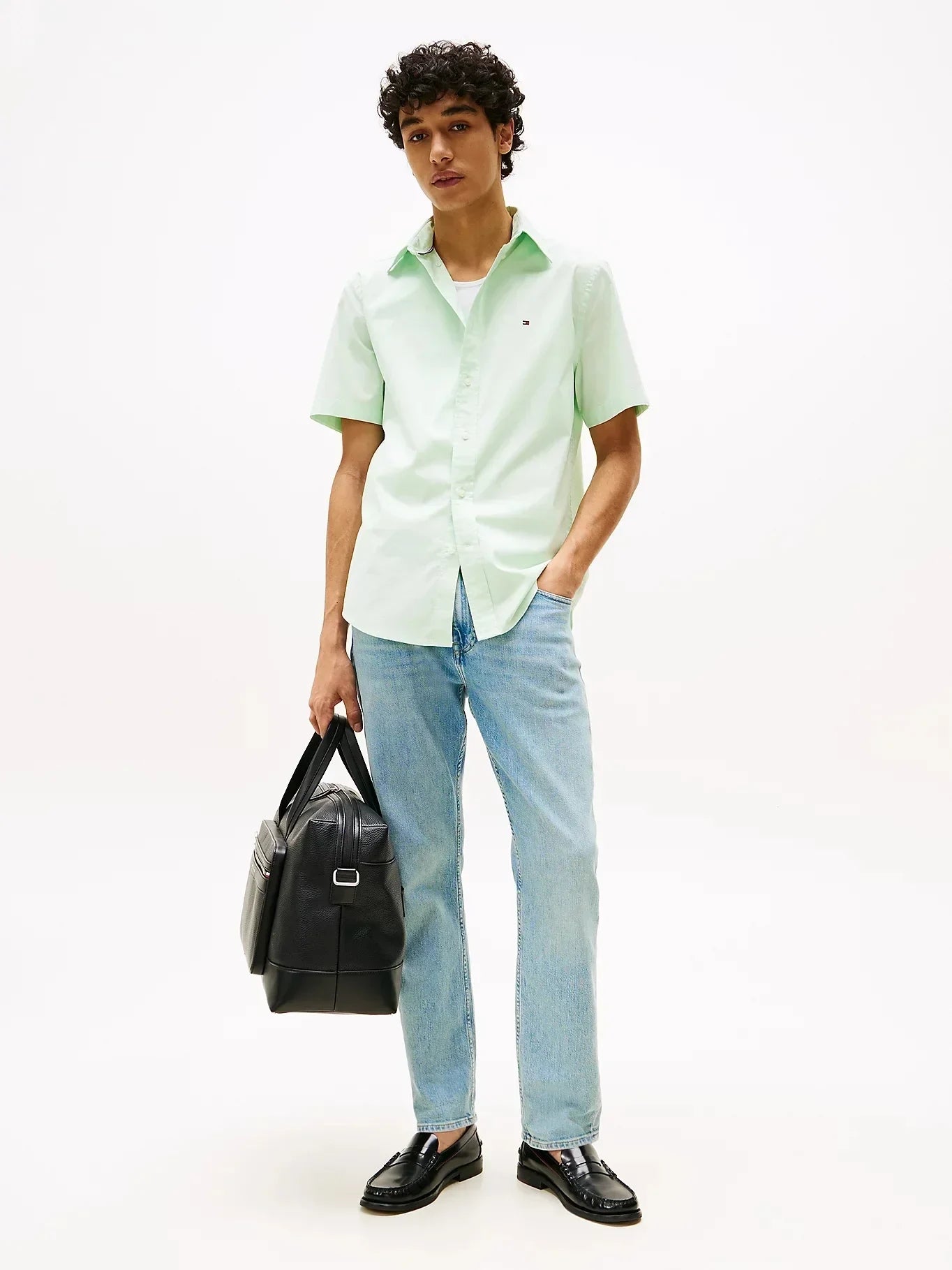 FLEX POPLIN SOLID S/S SHIRT 240604 - LUX54