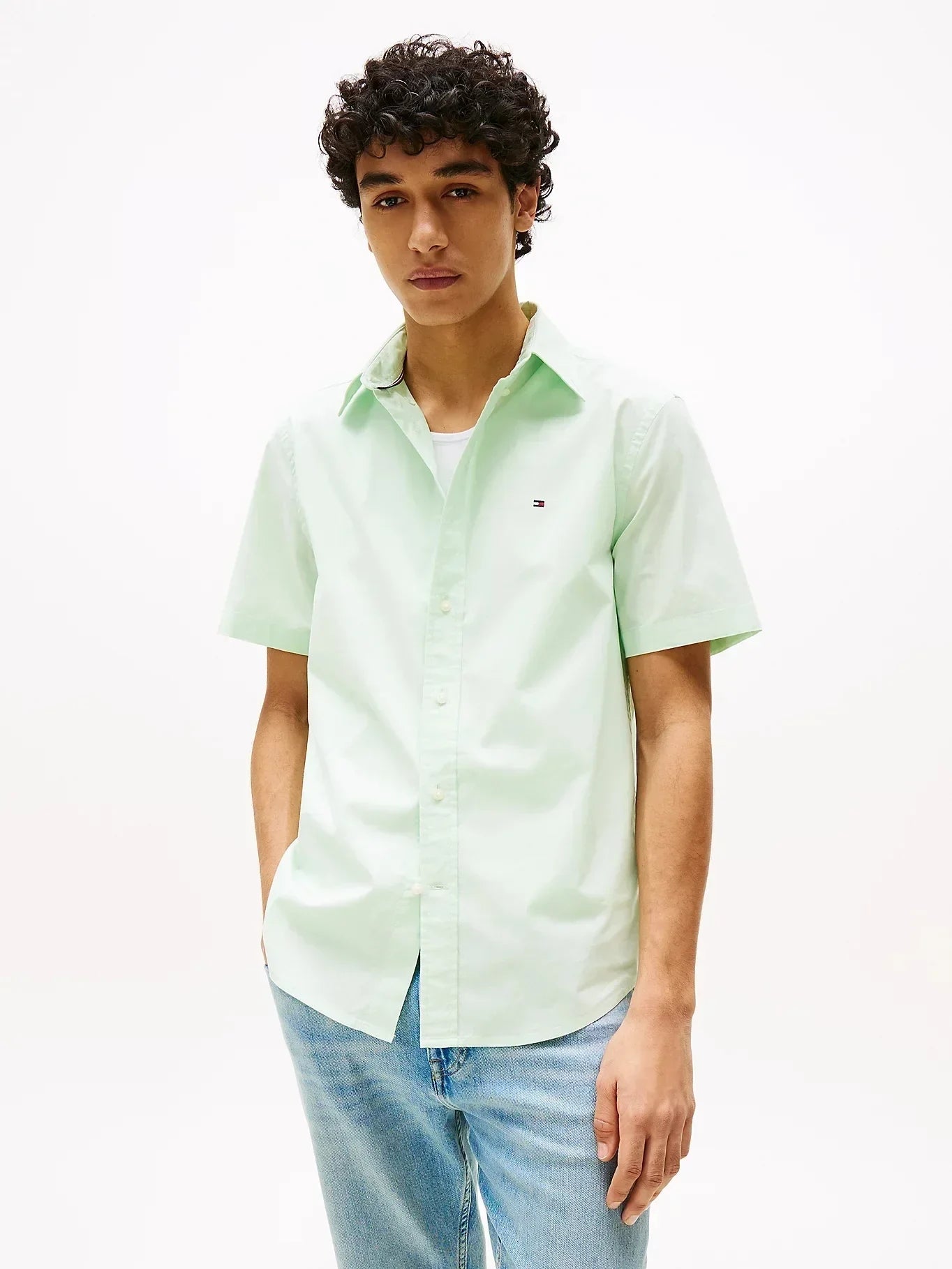 FLEX POPLIN SOLID S/S SHIRT 240604 - LUX54