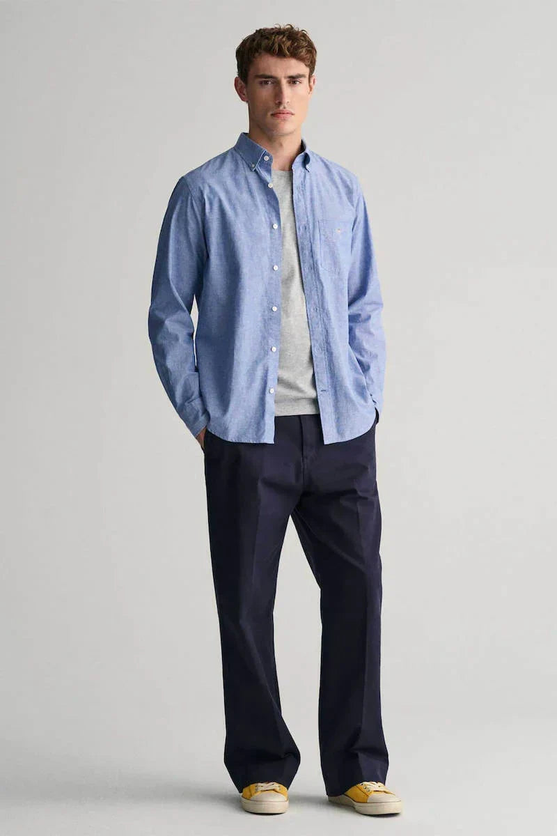 Gant - REG COTTON LINEN SHIRT 407 - LUX54