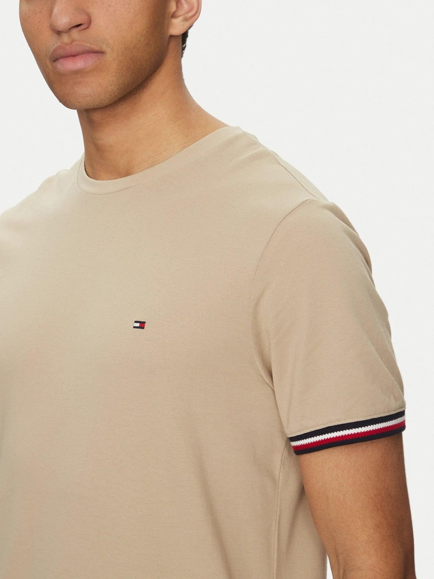 GLOBAL STRIPE CUFF TEE 240715 - LUX54