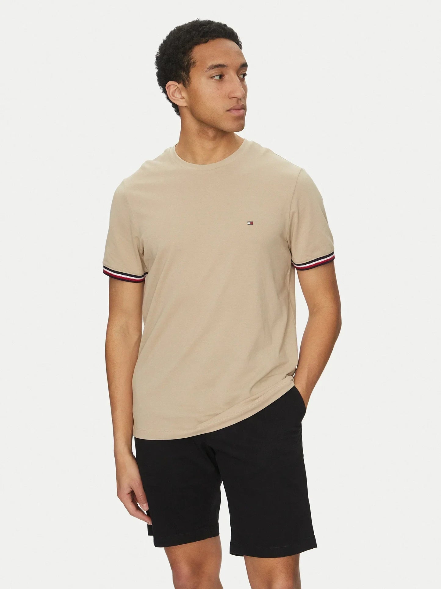 GLOBAL STRIPE CUFF TEE 240715 - LUX54