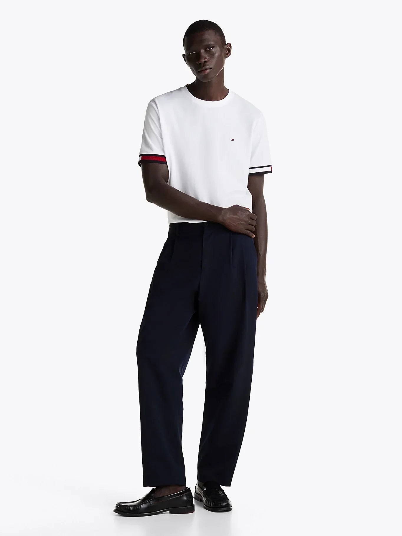 GLOBAL STRIPE FLAG CUFF TEE 236796 - LUX54