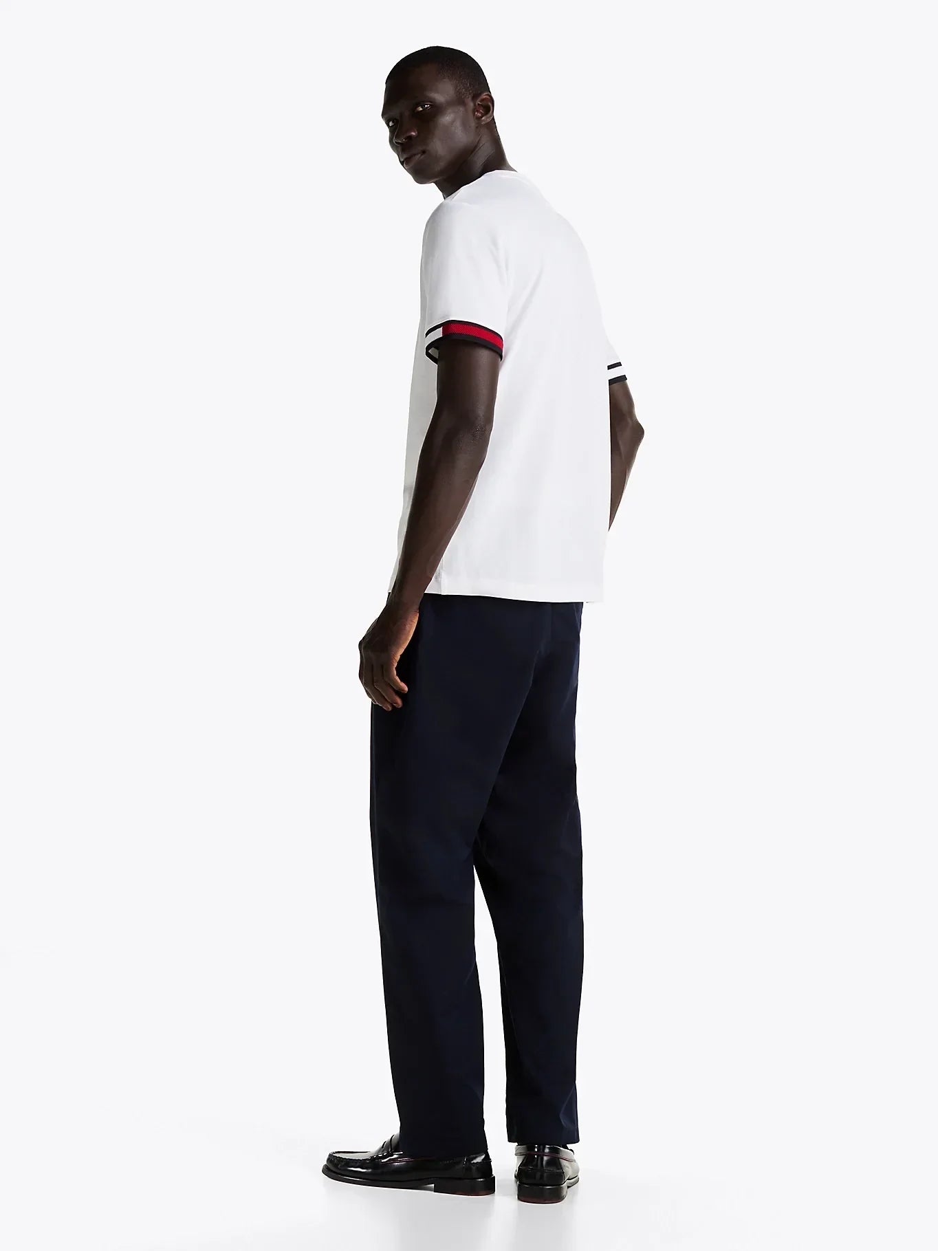 GLOBAL STRIPE FLAG CUFF TEE 236796 - LUX54
