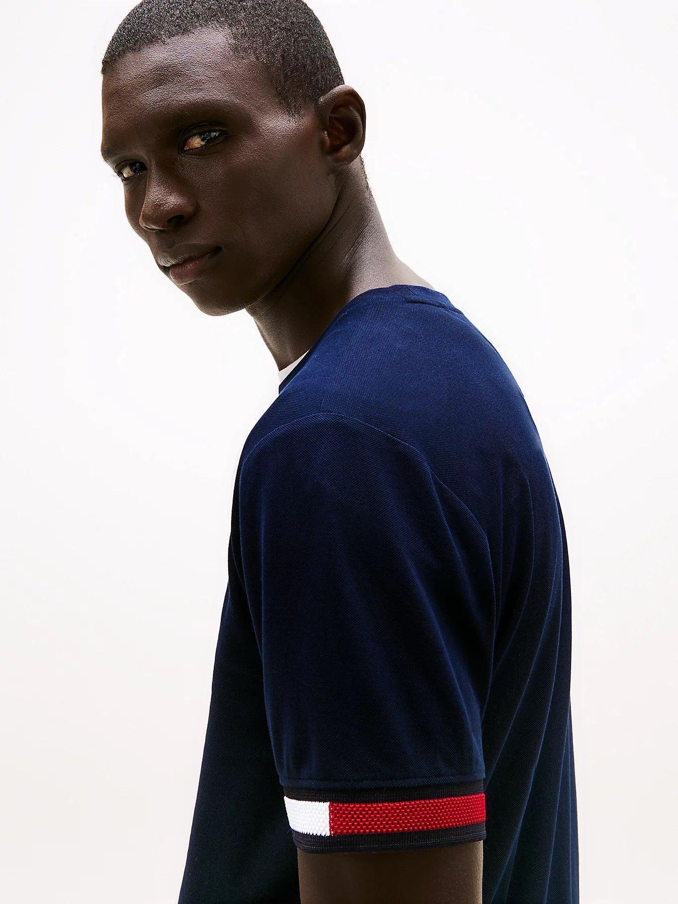 GLOBAL STRIPE FLAG CUFF TEE 237547 - LUX54