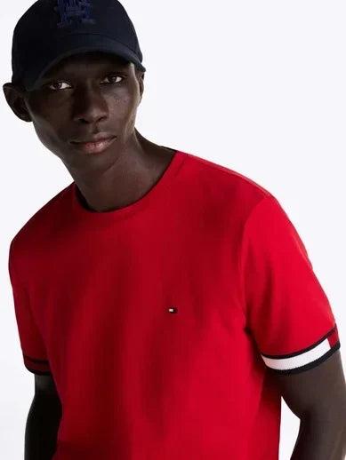 GLOBAL STRIPE FLAG CUFF TEE 237548 - LUX54