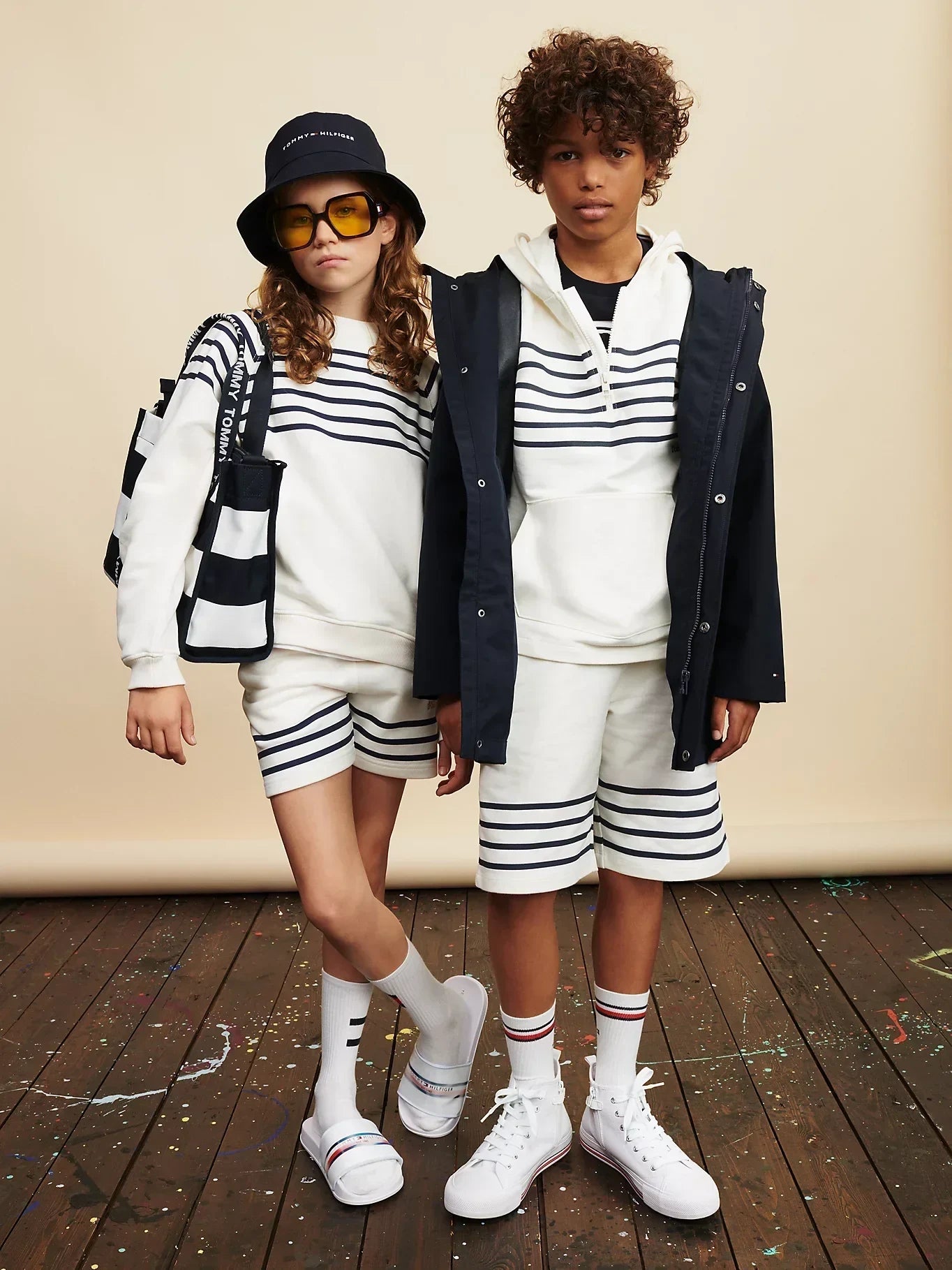 K BRETON STRIPE SWEATSHORTS 213566 - LUX54