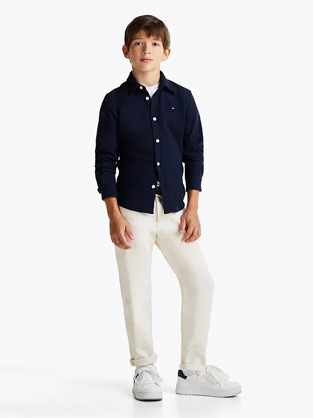 K MICRO WAFFLE REG SHIRT LS 35918 - LUX54