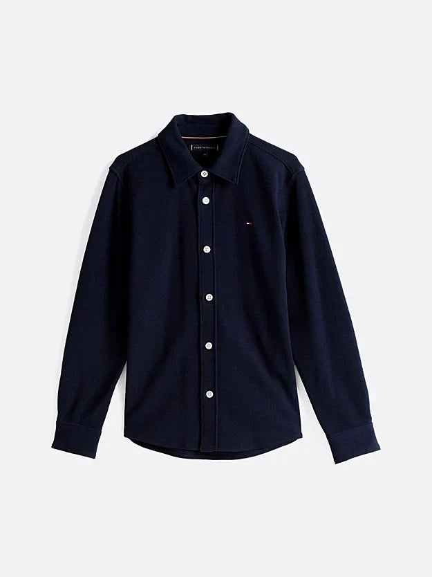 K MICRO WAFFLE REG SHIRT LS 35918 - LUX54