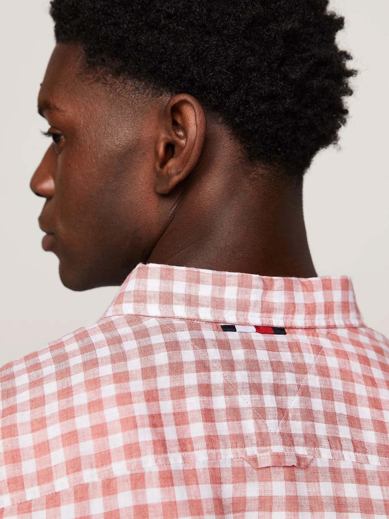 LINEN GINGHAM SF SHIRT 229328 - LUX54