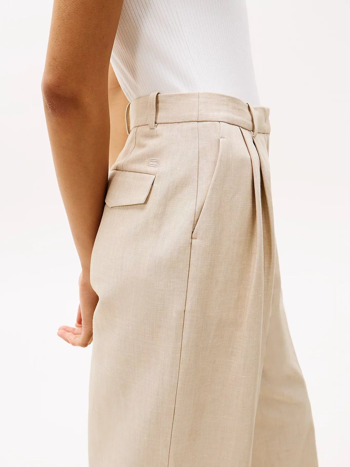 LINEN MIX RLXD STRAIGHT PANTS 241027 - LUX54