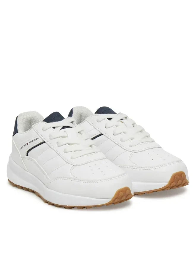 LOW CUT LACE-UP SNEAKER WHITE/B 37954 - LUX54