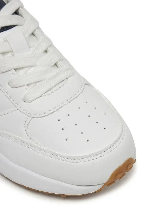 LOW CUT LACE-UP SNEAKER WHITE/B 37954 - LUX54