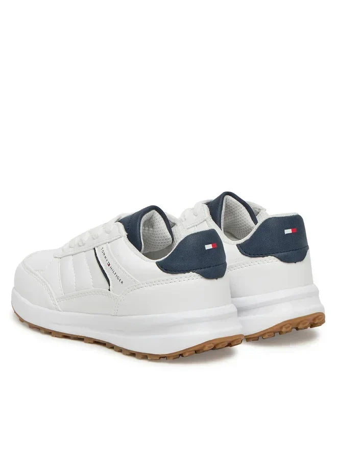 LOW CUT LACE-UP SNEAKER WHITE/B 37954 - LUX54