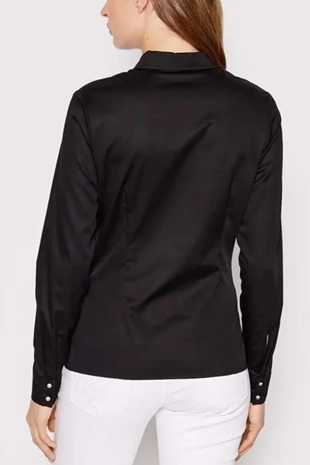LS CATE SHIRT - SILKY TOUCH STR SATIN W2YH41WAF10 JBLK - LUX54