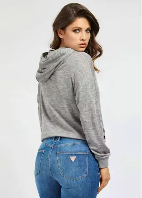 LS CLELIA HOODED TOP - BASIC WOOL KNIT W1BP09KA9C0 DGH - LUX54