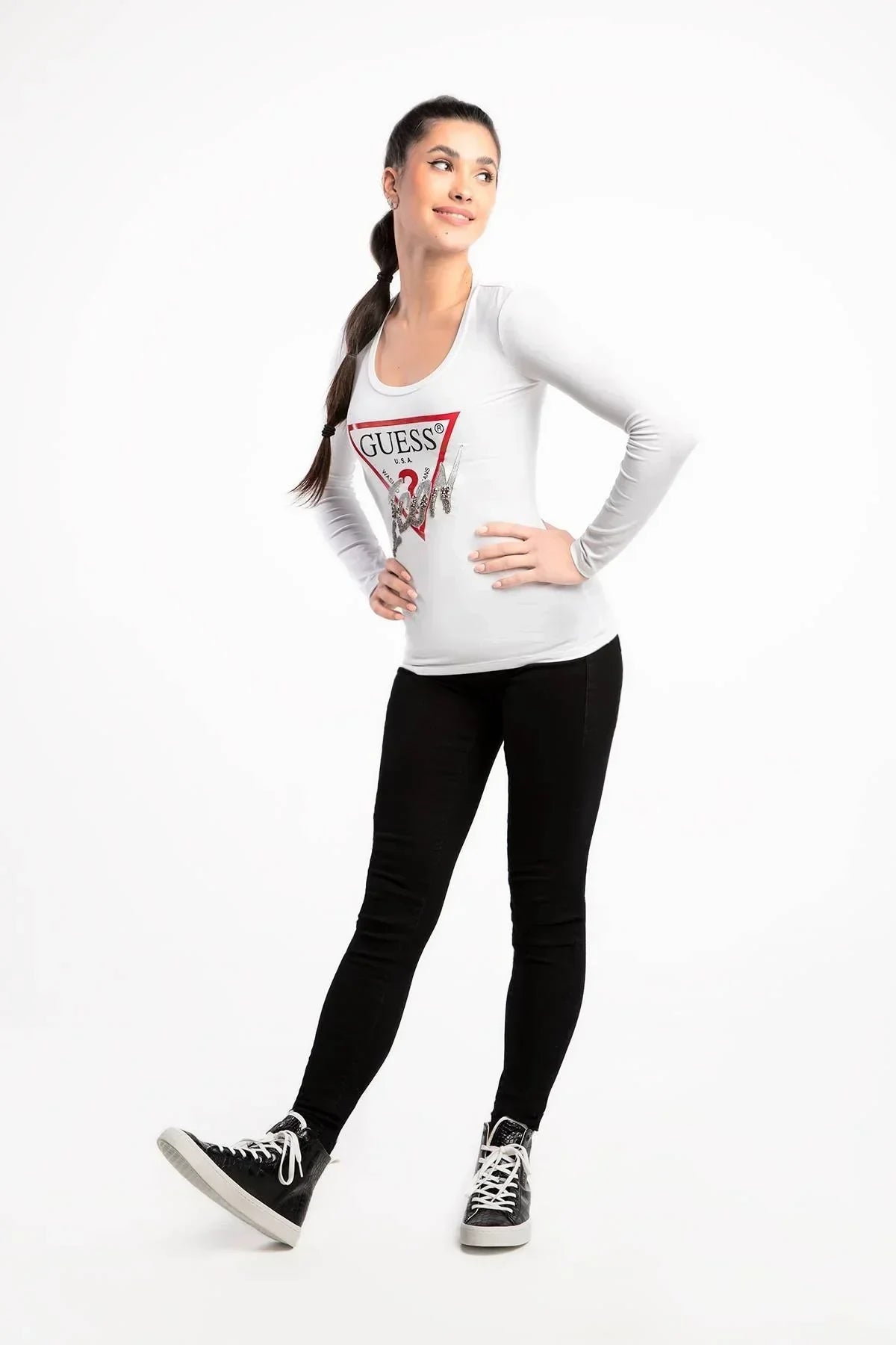 LS CN ICON TEE - STRETCH JERSEY 180 SOLID W2GI01J1300 G011 - LUX54
