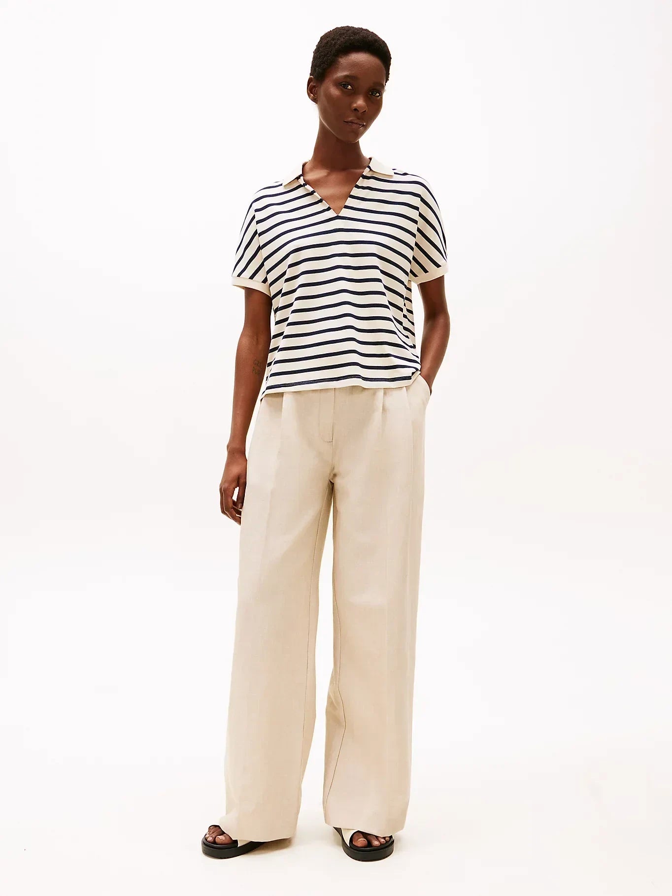 LYOCELL OPEN-NK RELAXED POLO SS 240944 - LUX54