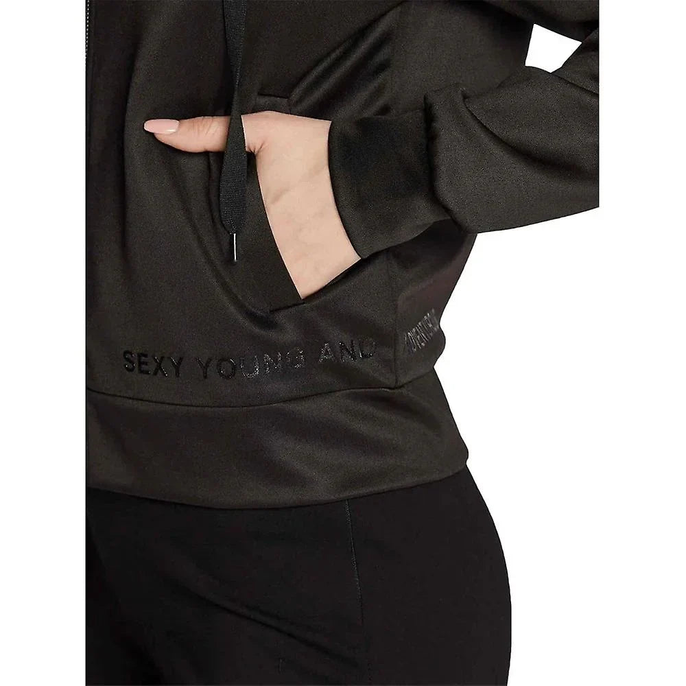 MARTHE SWEATSHIRT - ECO POLISH PONTE W2BQ15KB7K2 JBLK - LUX54