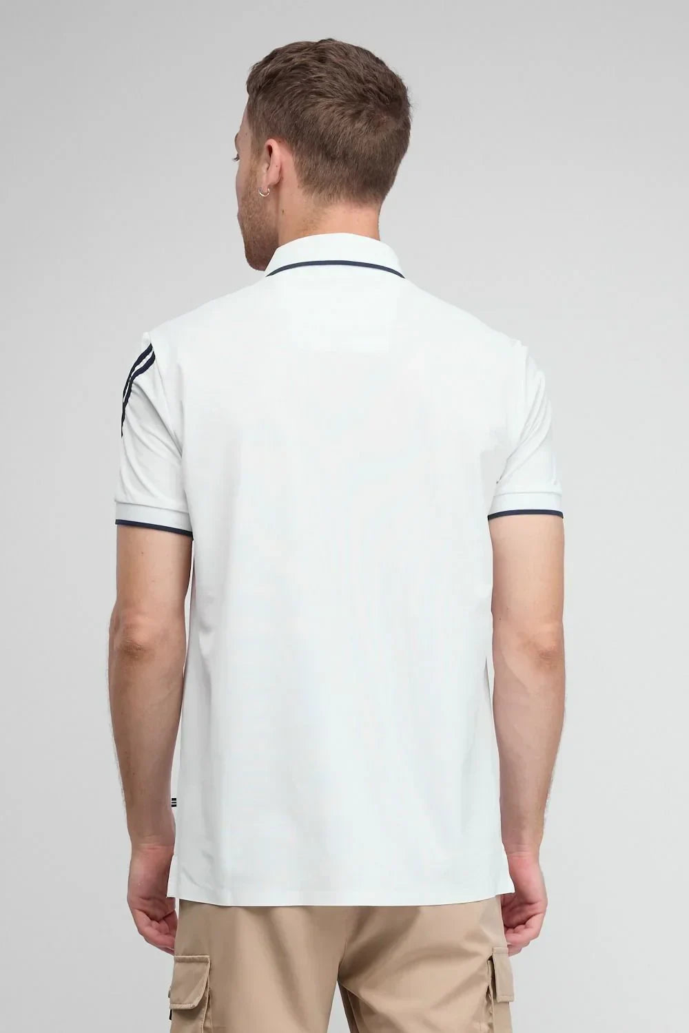 N.S-DRY FIT COLLAR TIP POLO-BR - LUX54