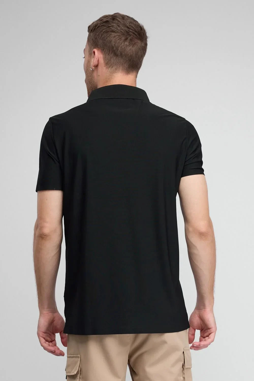 N.S-DRY FIT POLO-TRUE BLACK - LUX54