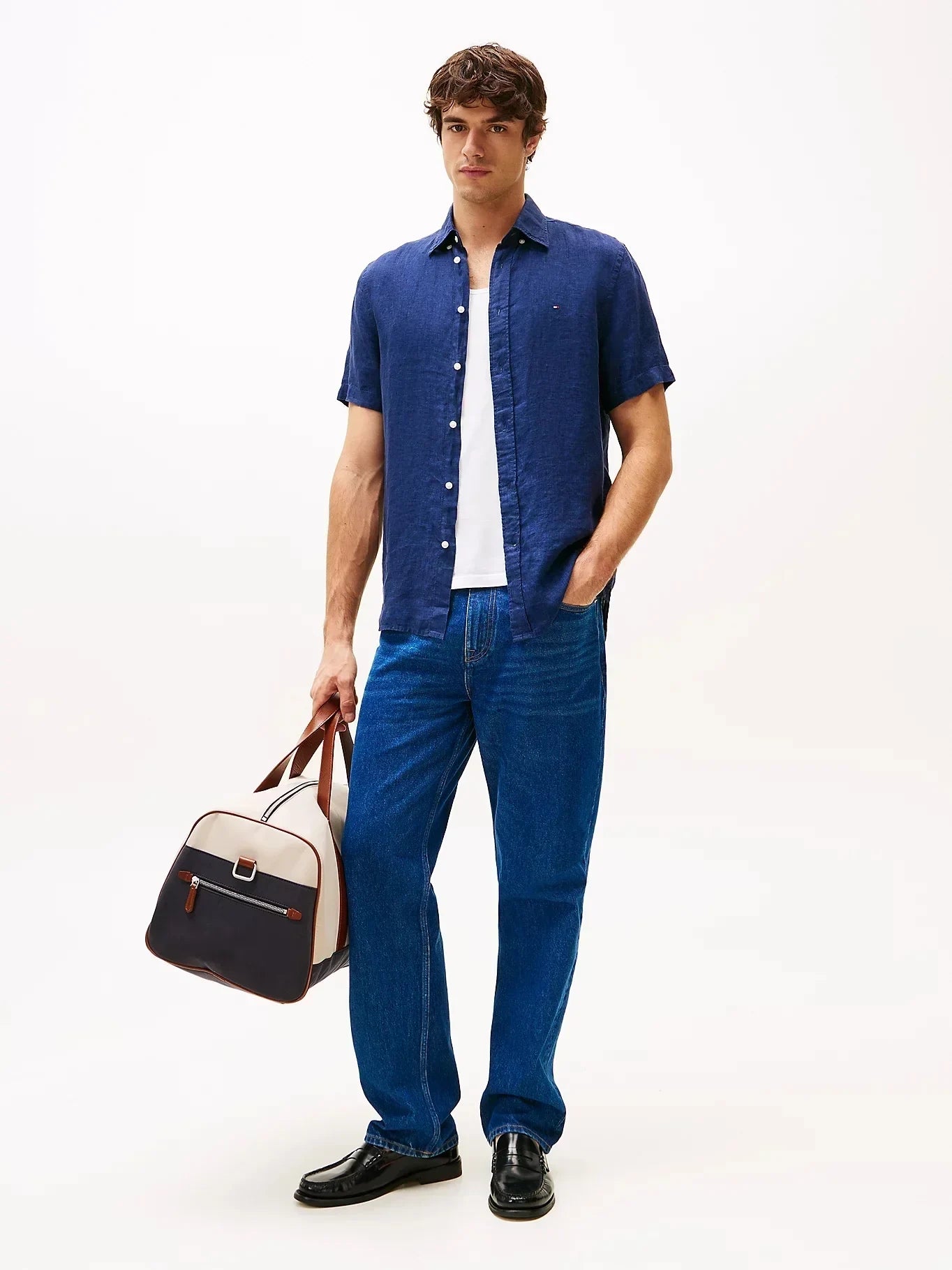 PIGMENT DYED LINEN RF SHIRT S/S 229777 - LUX54