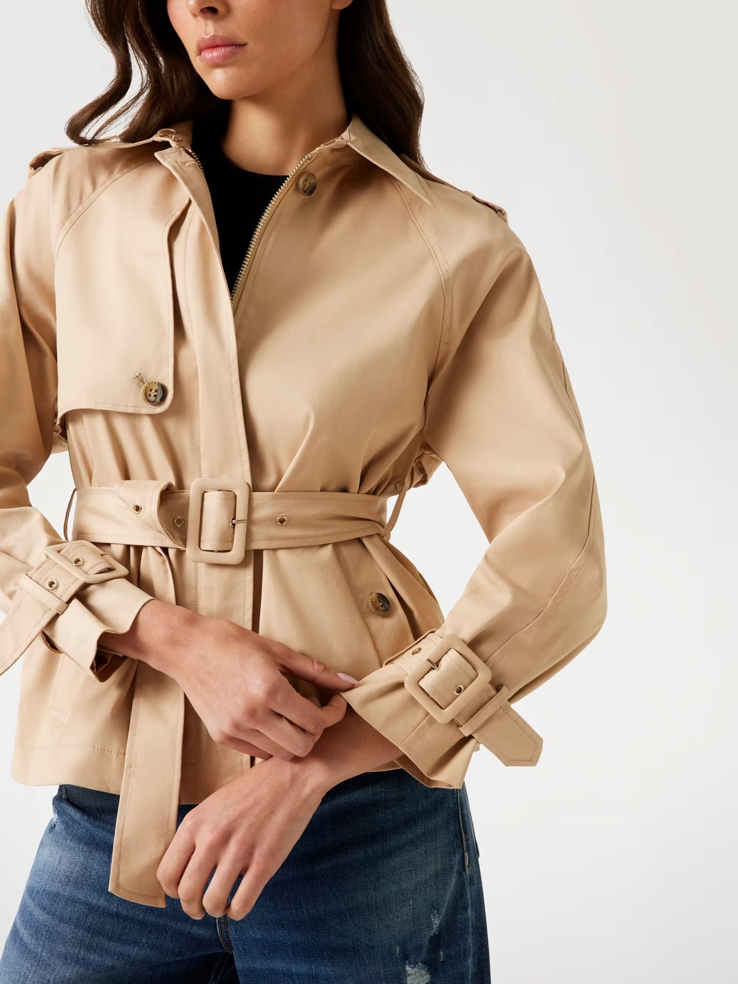 RAPHAELLE CROP TRENCH A11T - LUX54