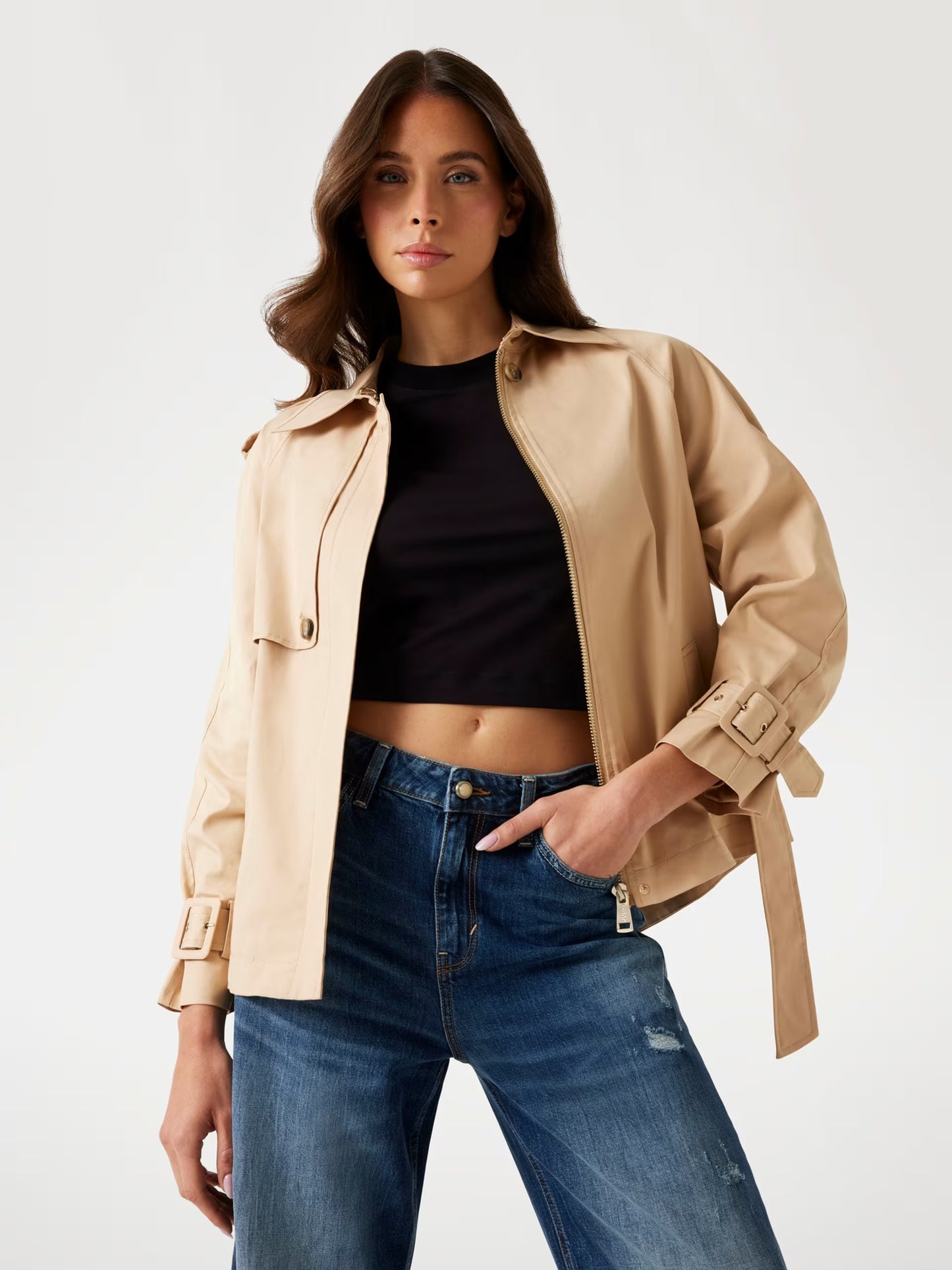 RAPHAELLE CROP TRENCH A11T - LUX54