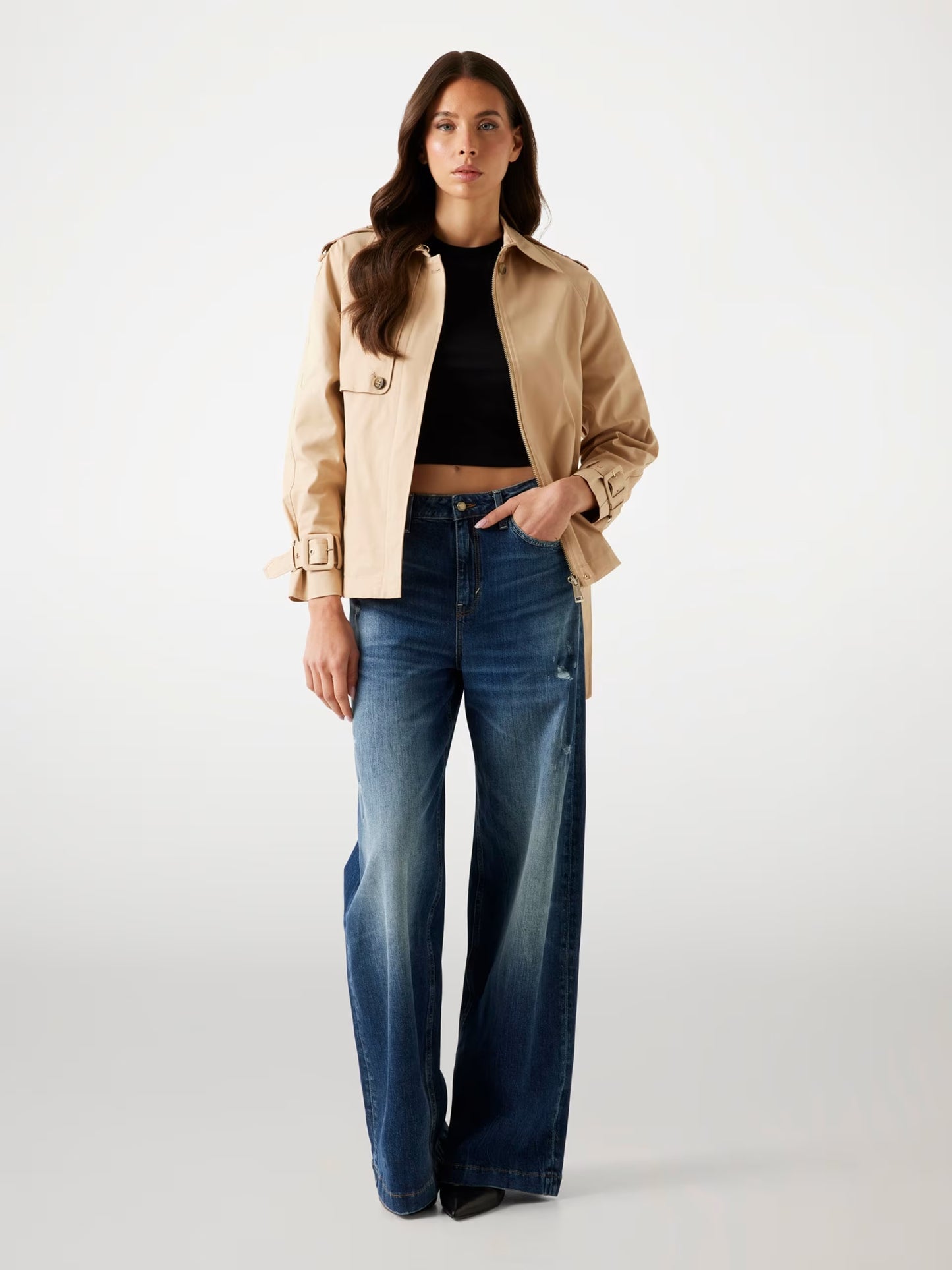 RAPHAELLE CROP TRENCH A11T - LUX54