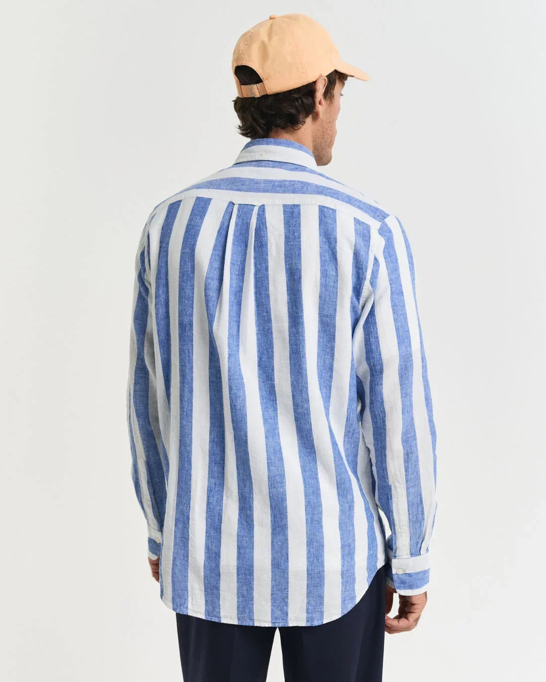 REG COTTON LINEN BOLD STRIPE SHIRT 407 - LUX54