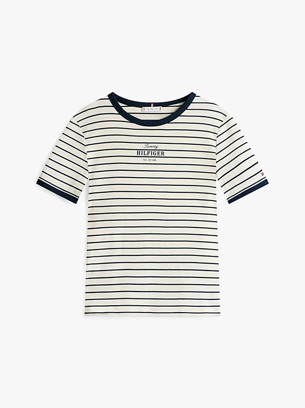 REG MONOTYPE STRIPE C-NK SS 240970 - LUX54
