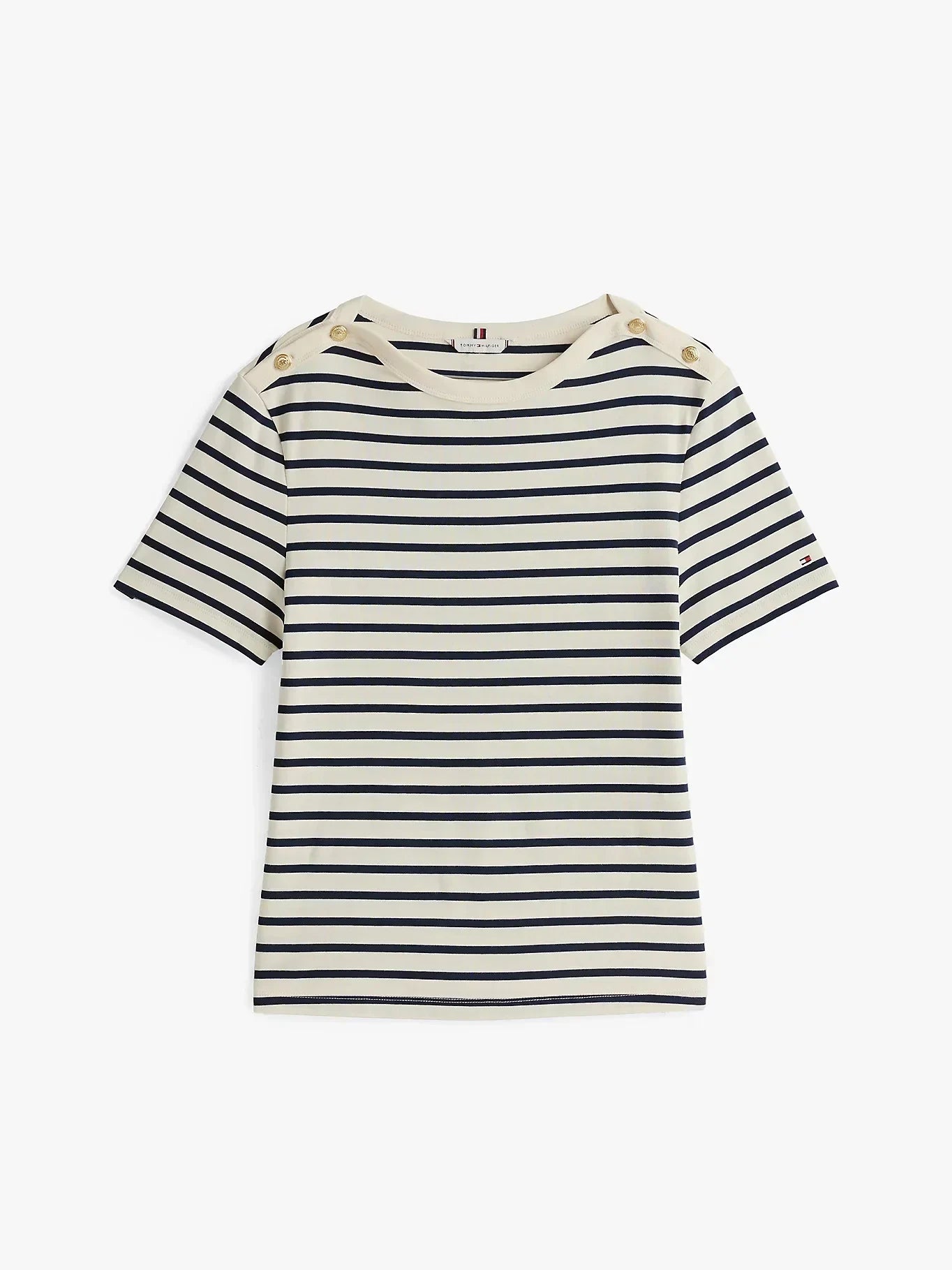 REG STRIPE GOLD BTN C-NK SS 240912 - LUX54