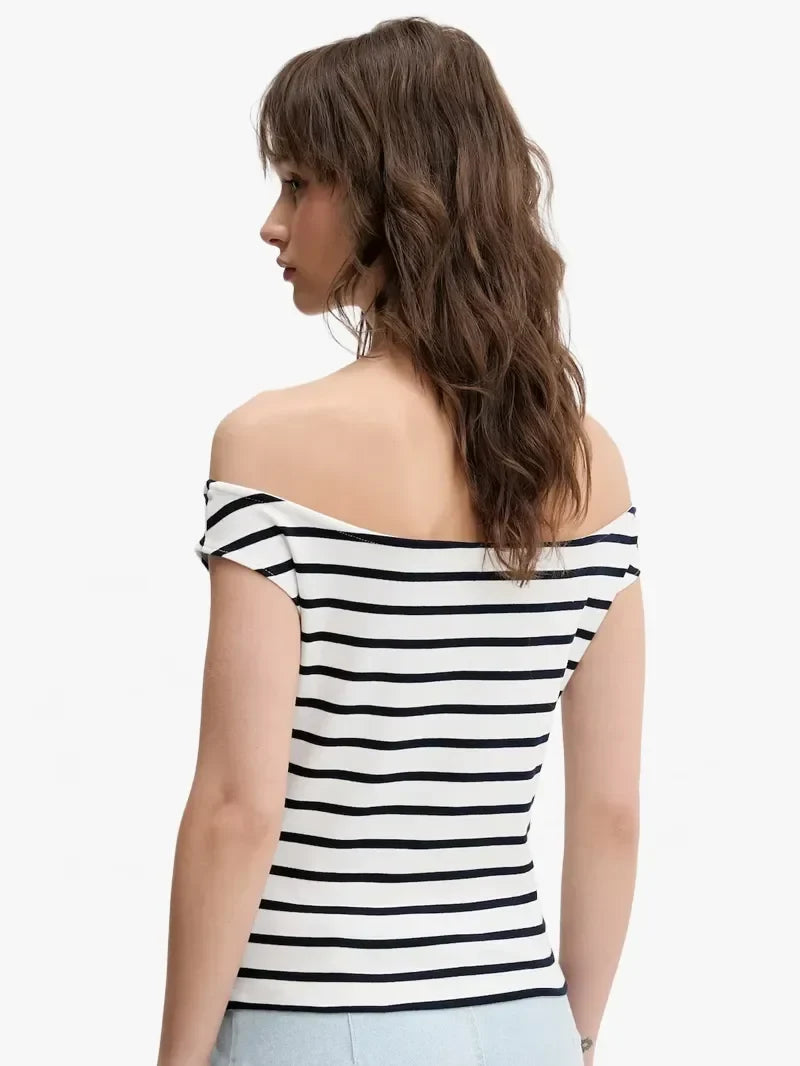 TJW BOAT NECK TOP SS EXT 240066 - LUX54