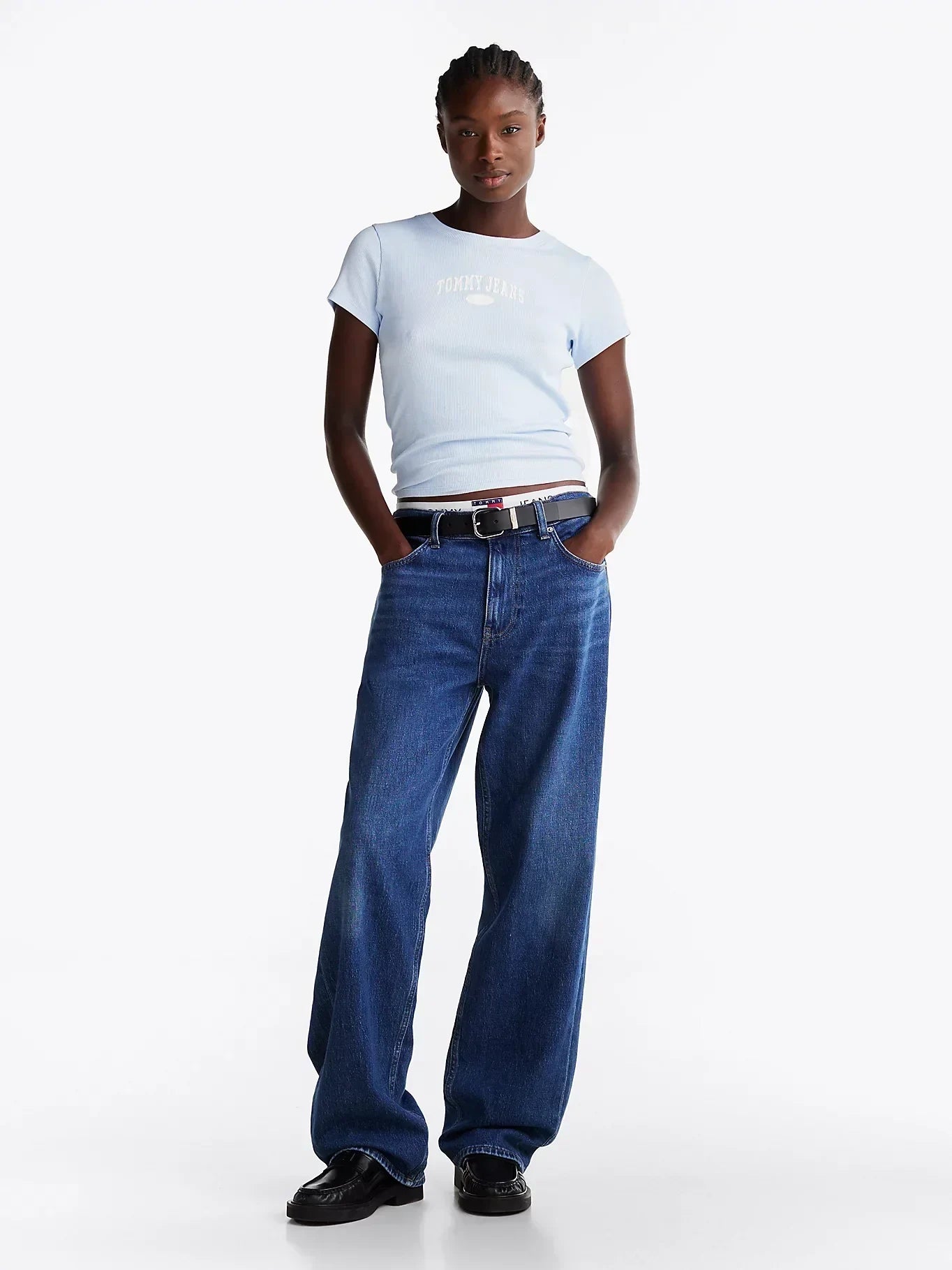 TJW SLIM VARSITY RIB TEE EXT 237183 - LUX54