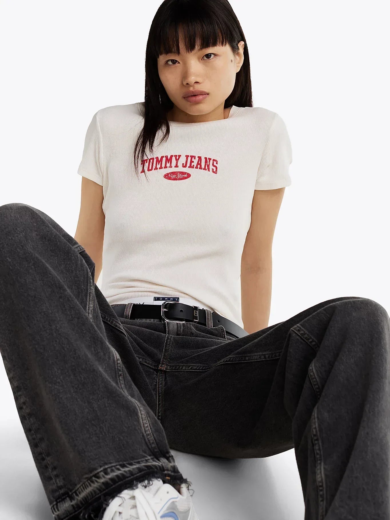 TJW SLIM VARSITY RIB TEE EXT 237184 - LUX54