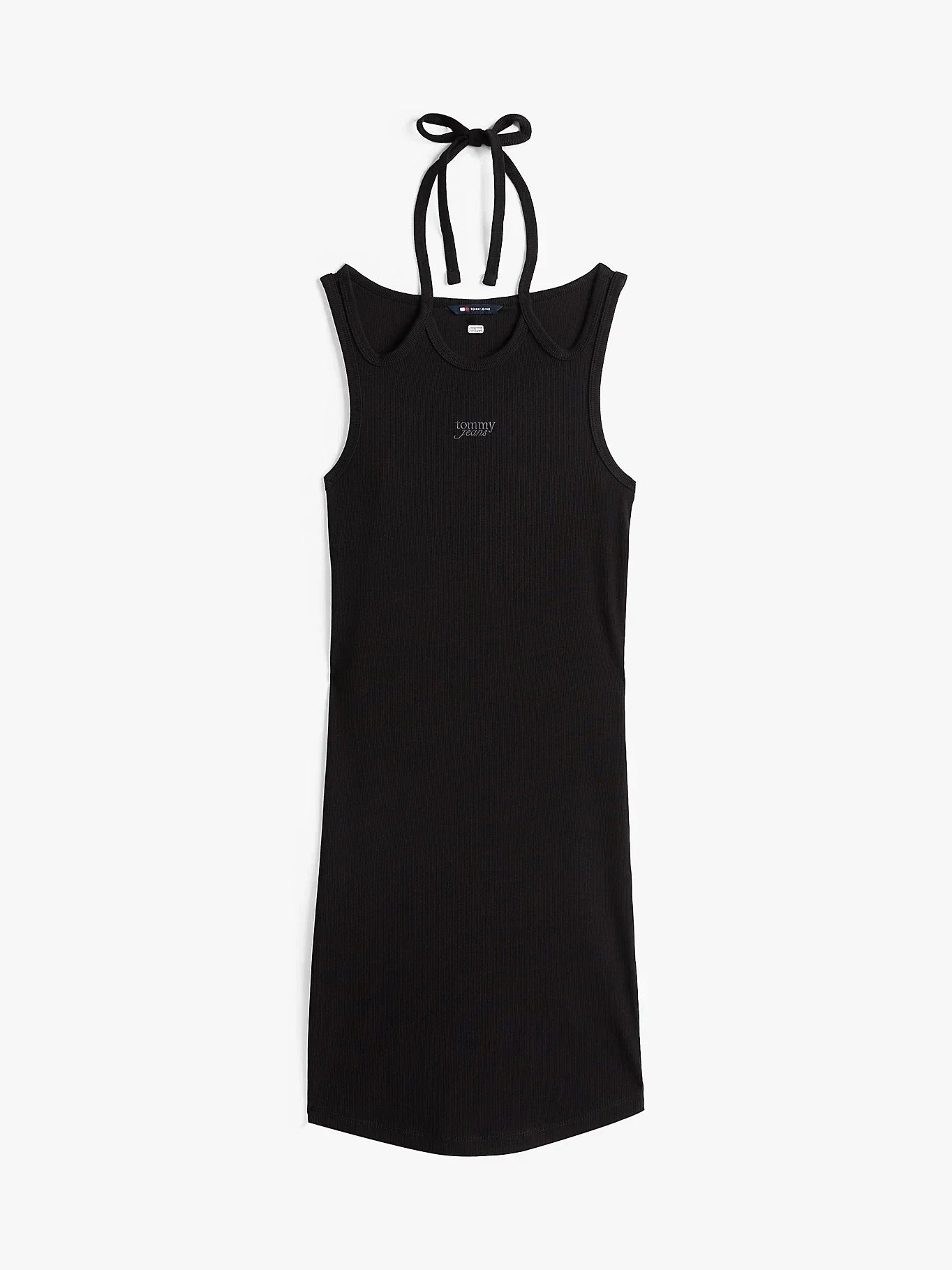 TJW TIE DETAIL GMD SCRIPT DRESS 239564 - LUX54