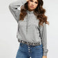 LS CLELIA HOODED TOP - BASIC WOOL KNIT W1BP09KA9C0 DGH