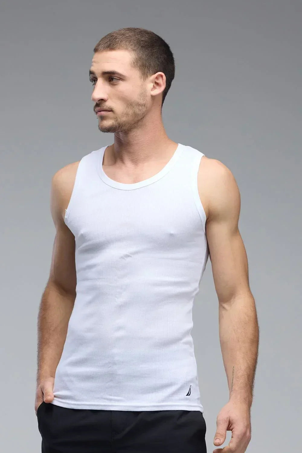 N.S-3 PACK MENS TANKTOP-WHITE