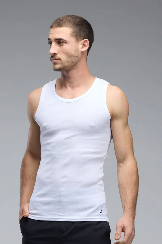 N.S-3 PACK MENS TANKTOP-WHITE